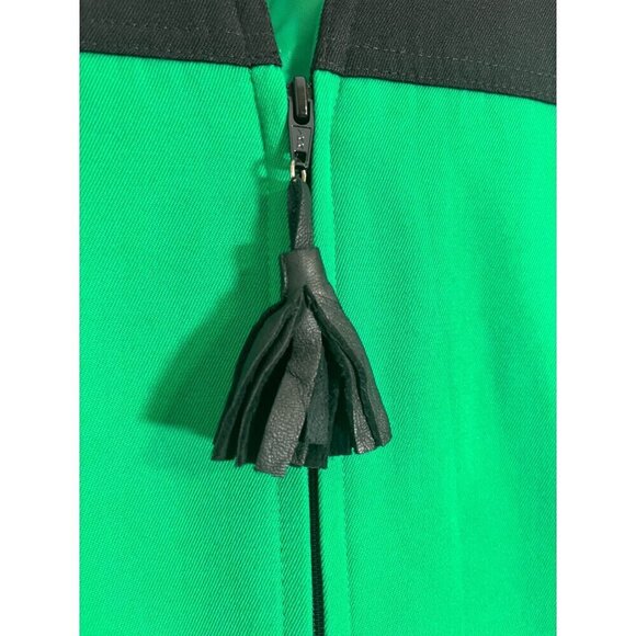 Retro Dress 6 Green Midi Old Money Preppy Classic Boho Western Chic Tassel 80s - Picture 9 of 13